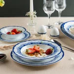 سرویس چینی زرین 6 نفره غذاخوری ماهور ایتالیااف (28 پارچه)