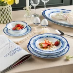 سرویس چینی زرین 6 نفره غذاخوری ماهور ایتالیااف (28 پارچه)