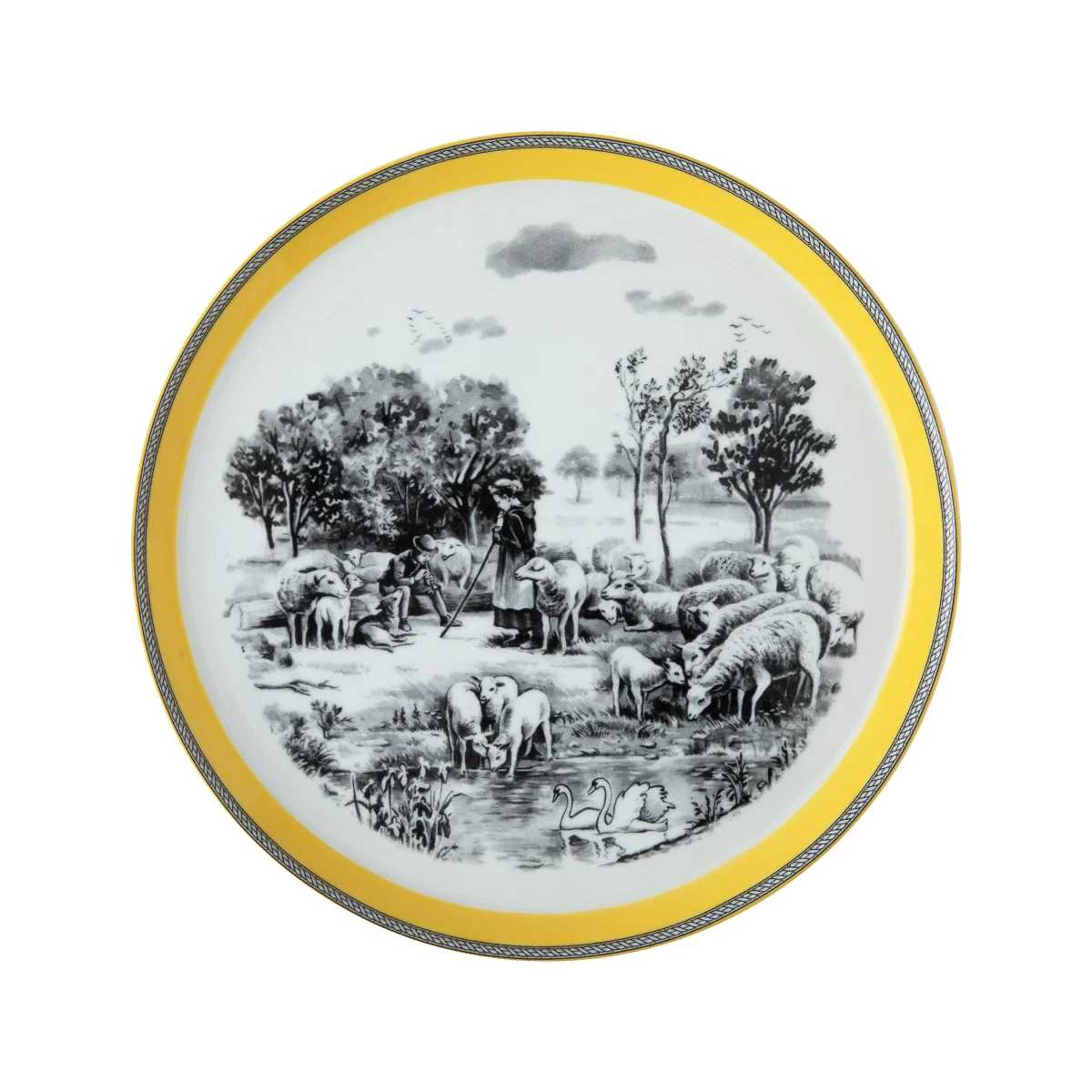 بشقاب تخت چینی زرین فرم اس ویلیج (سایز 27)