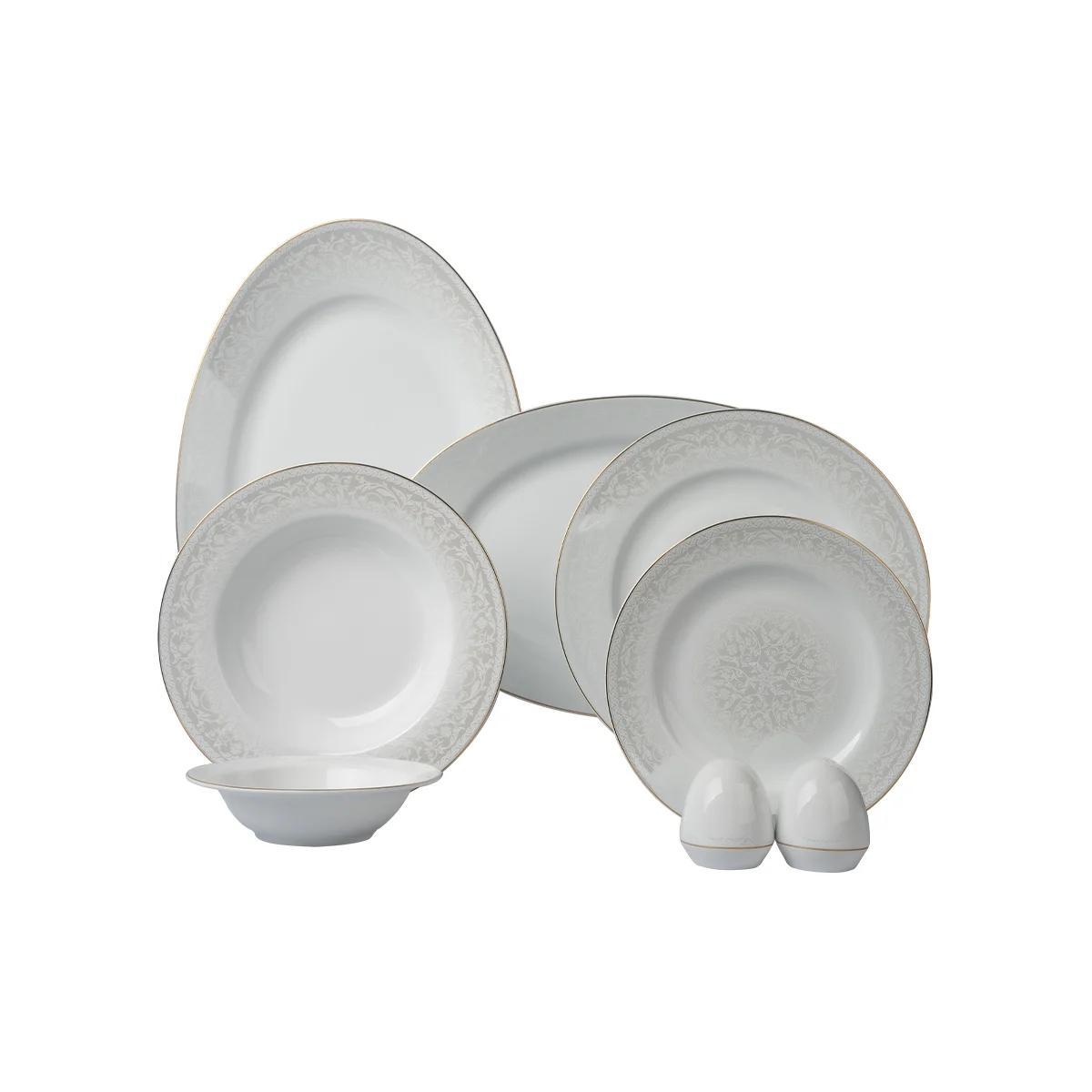 سرویس چینی زرین 6 نفره غذاخوری سیلوان ایتالیااف (28 پارچه)