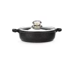 قابلمه کوتاه گرانیتی زرساب مدل گریپ کد RP-424KG (سایز 24)