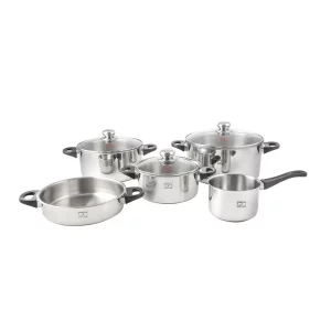 سرویس قابلمه پارس استیل کف سه لایه دسته باکالیت (8 پارچه)