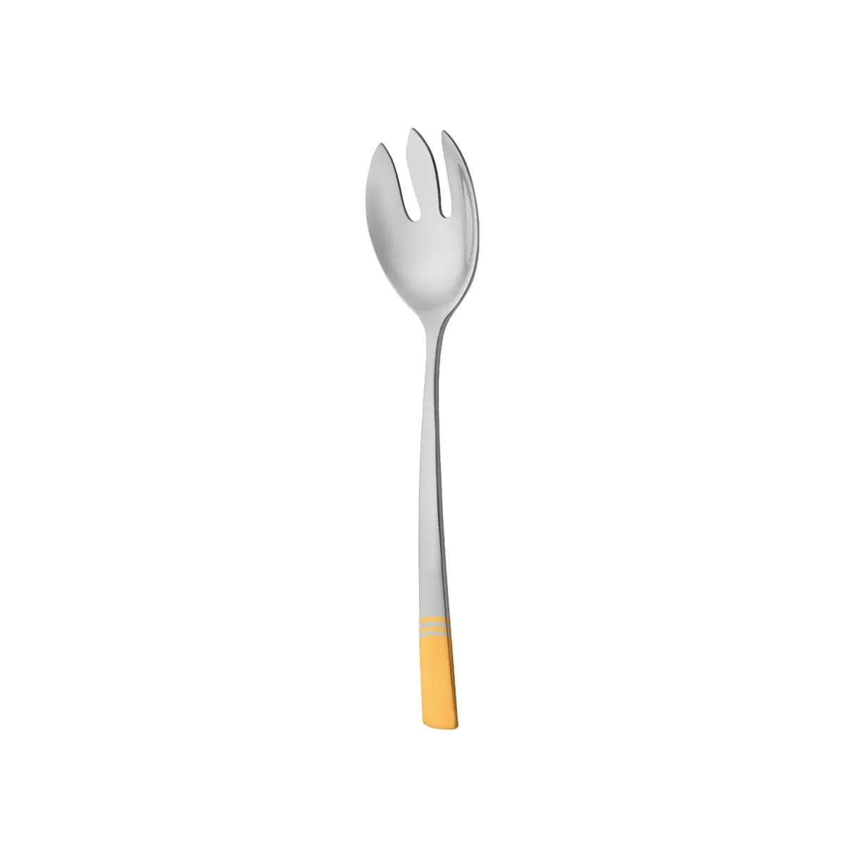 چنگال سالاد ناب استیل طرح فلورانس دورطلایی (1 پارچه) Nab Steel Florence Gold Rim Salad Fork