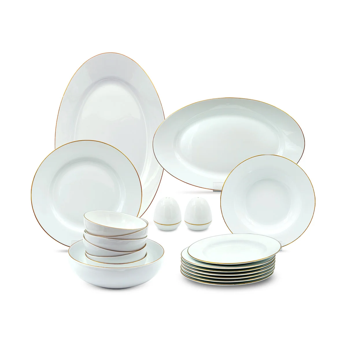 سرویس چینی زرین 6 نفره غذاخوری زرین ایتالیااف (30 پارچه)