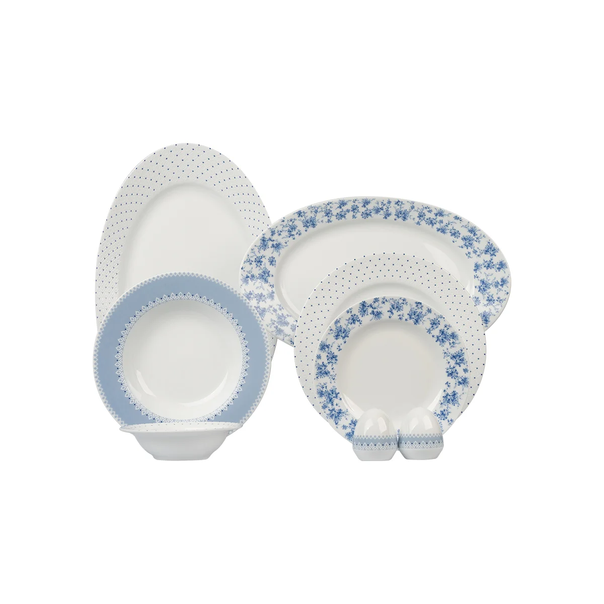 سرویس چینی زرین 6 نفره غذاخوری نیلوانا ایتالیااف (28 پارچه)