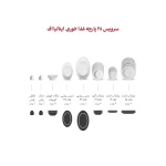 سرویس چینی زرین 6 نفره غذاخوری نیلوانا ایتالیااف (28 پارچه)