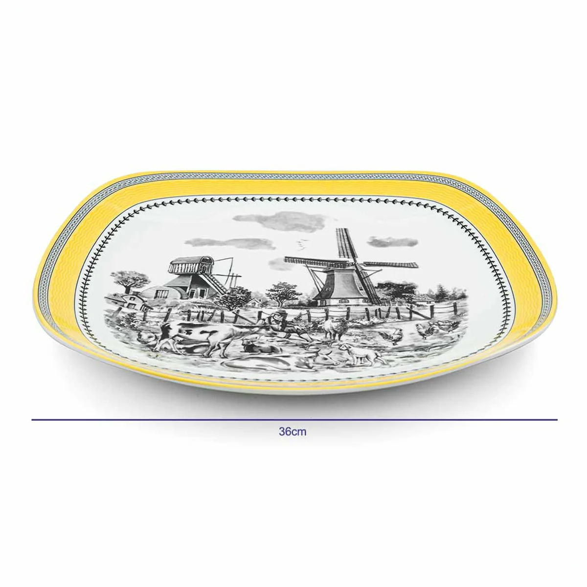 دیس مربع چینی زرین ویلیج کواترو (سایز 36)