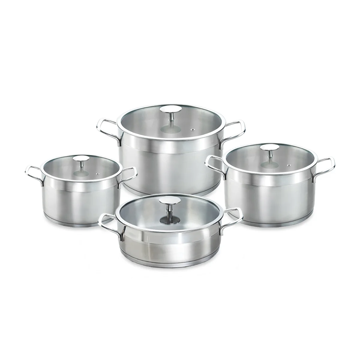 سرویس قابلمه استیل کاندید مدل دانته (8 پارچه)