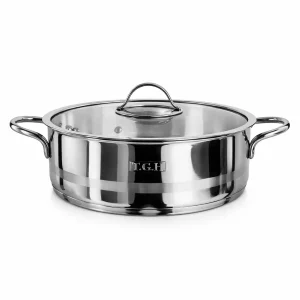 تابه دودسته استیل تی جی اچ TGH مدل کف چدن کد 400201 (سایز 24)