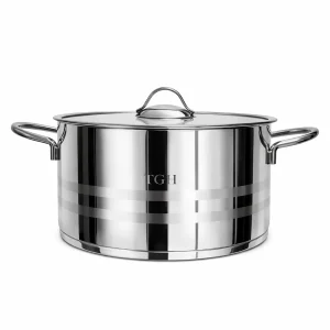 قابلمه استیل تی جی اچ TGH مدل کف چدن کد 40203 (سایز 28)