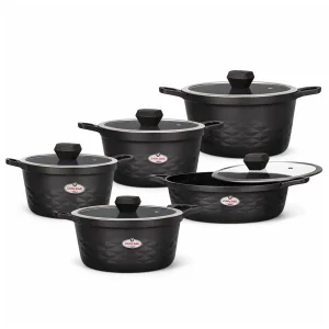 سرویس قابلمه گرانیتی زرساب مدل دلموند کد DL-8370 (10 پارچه)